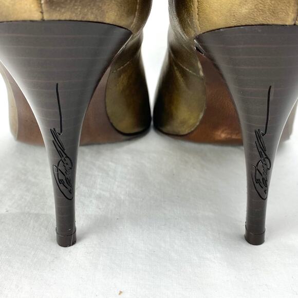 Donald J Pliner Sari Heels Copper Metallic Sz 9.5 - Picture 11 of 14